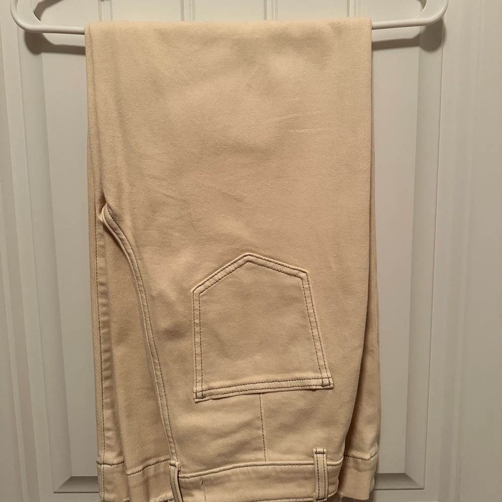 Women's Cream Flare Jeans